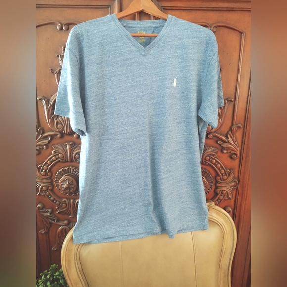 POLO🐎 Ralph Lauren Denim Blue-Wash T-Shirt~ Size: MED - Picture 1 of 7